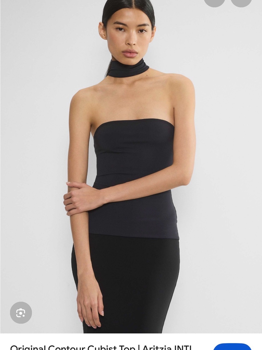 Aritzia Strapless Contour Tube Top in Black